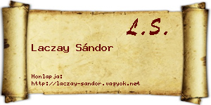 Laczay Sándor névjegykártya
